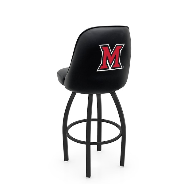 Holland Bar Stool Co Logo Grizzly Miami OH 30 in. Swivel Bar Stool with Black Wrinkle Finish L048 - main