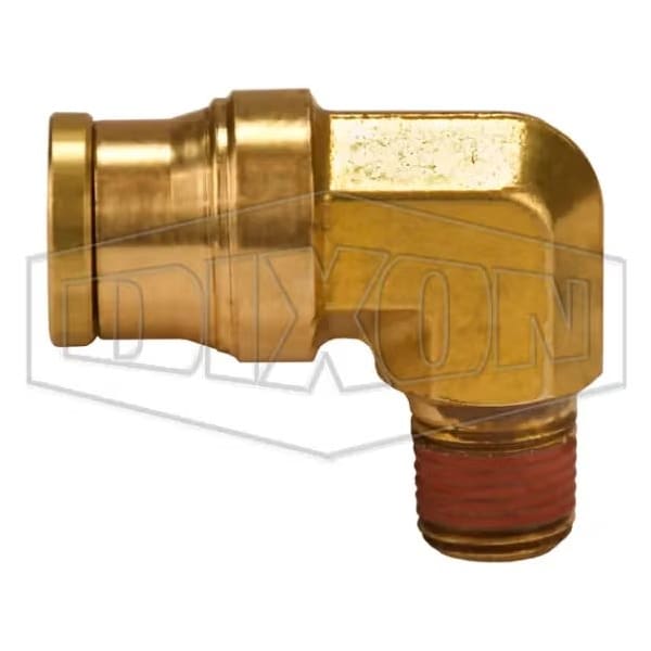 Dixon Legris by Push-In Run Tee, 1/8 x 3/8 in Nominal, MNPT x Tube, Brass, Domestic 6912X4 - main