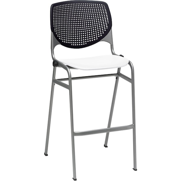 Kfi Poly Stack Barstool, Black Back BR2300-BP10-SP08 - main