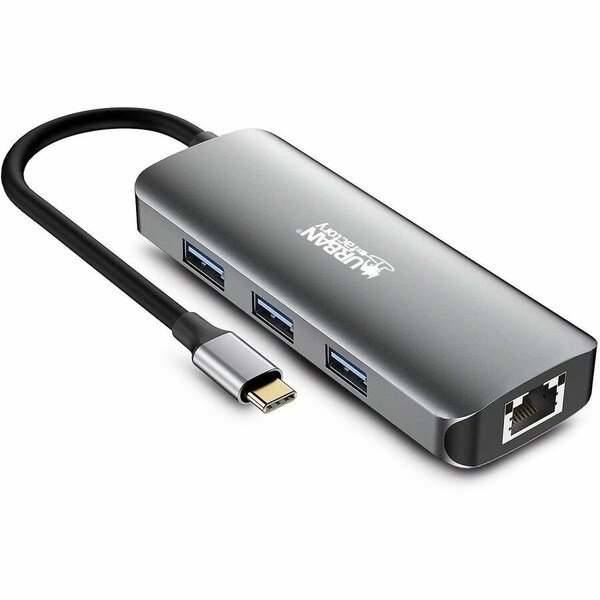 Urban Factory 7-IN-1 USB-C HUB WITH DUAL HDMI 4K AND 100 W USB-C PASS THRU MHC55UF - main