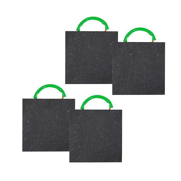 Mytee Products 16in x 16in x 1in Square Outrigger Pads w/ Rope Handle - High-Density, Black, 4PK ORP-161610x4 - main