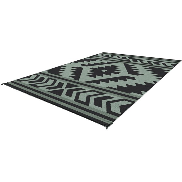 Kuma Outdoor Gear KUMA Sante Fe Boho Outdoor Mat - 12ftx 9ft , Sage/Black 877-KM-SFB-SG-12 - main