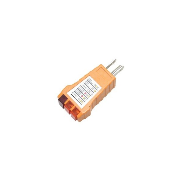 Cable Wholesale Receptacle Tester for Standard Outlets tests NEMA 5-15P sockets for correct wiring 90W1-80100 - main