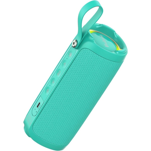 Bobtot Portable Bluetooth Speaker, Green, IPX6 Waterproof Speaker w/Bass, 15W, RGB, 15H Playtime, Dual 803785 - main