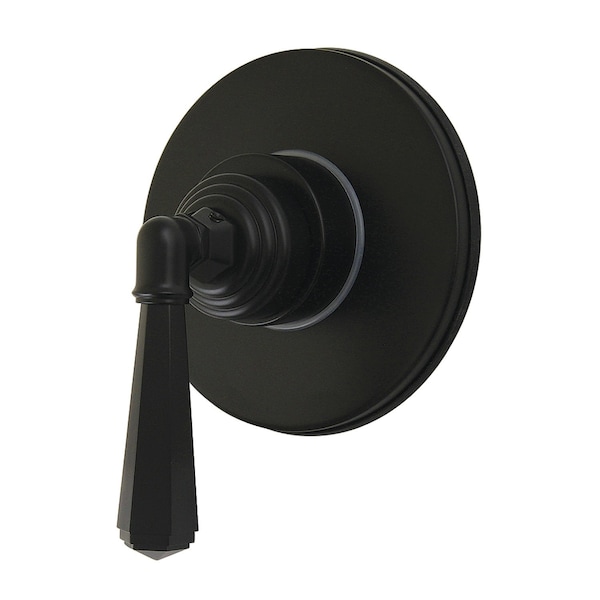 Kingston Brass Single-Handle Six-Way Diverter Valve with Round Trim Kit, Matte Black KS4030HL - main