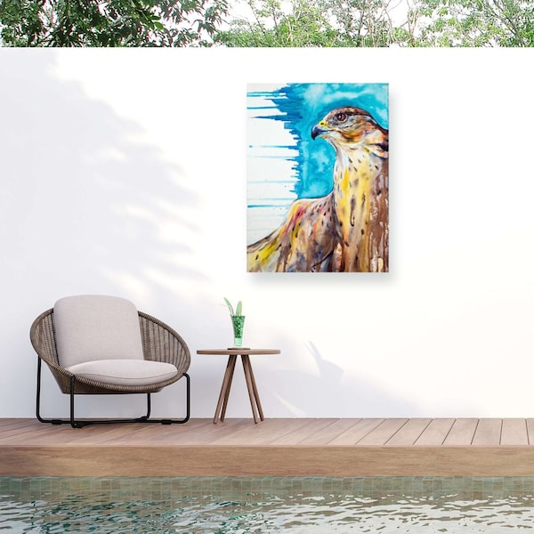 Trademark Fine Art Outdoor Canvas Art Marc Allante Falcon Wall Art for Patios, or Gardens GRL02126-OC1824WR - main
