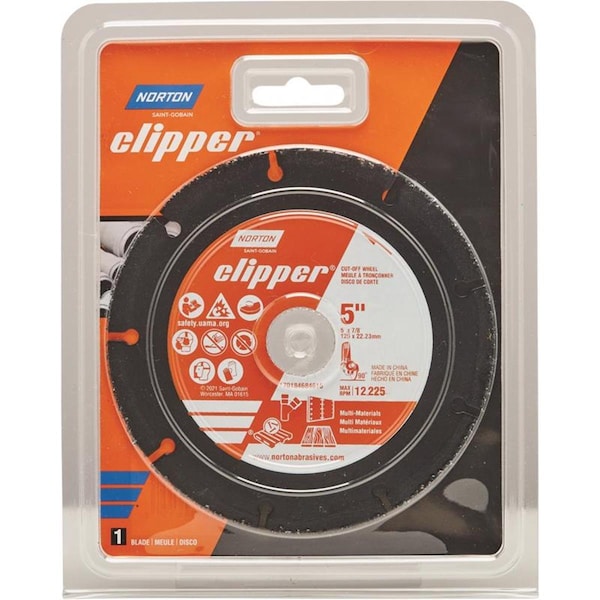 Tool Time 5 x 0.87 in. Clipper Carbide Cut-Off Wheel TO3305934 - main