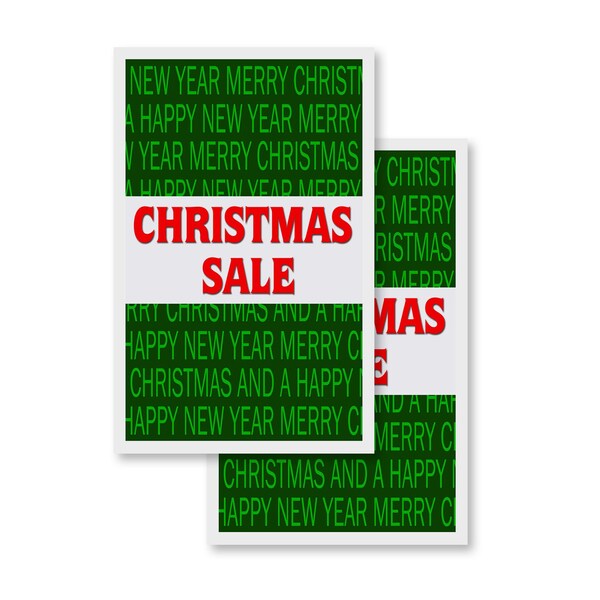 Signmission Christmas Sale, Vinyl Decals Only 24 Inch x 36 Inch, Vinyl Decal, 2PK DSB-2436-2PACK-Christmas Sale - main