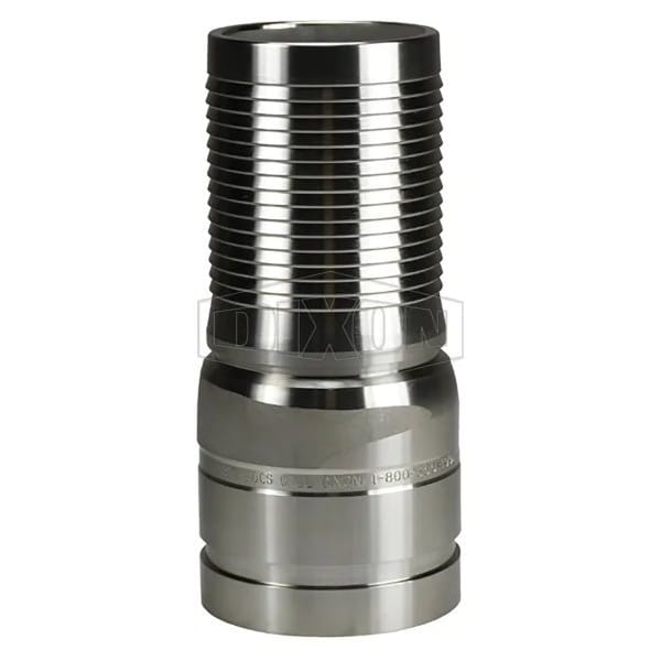 Dixon The Right Connection Crimp King Combination Nipple, 3-1/2 x 3 in, Hose Barb x Grooved End, 316 SS RSTV35CS - main