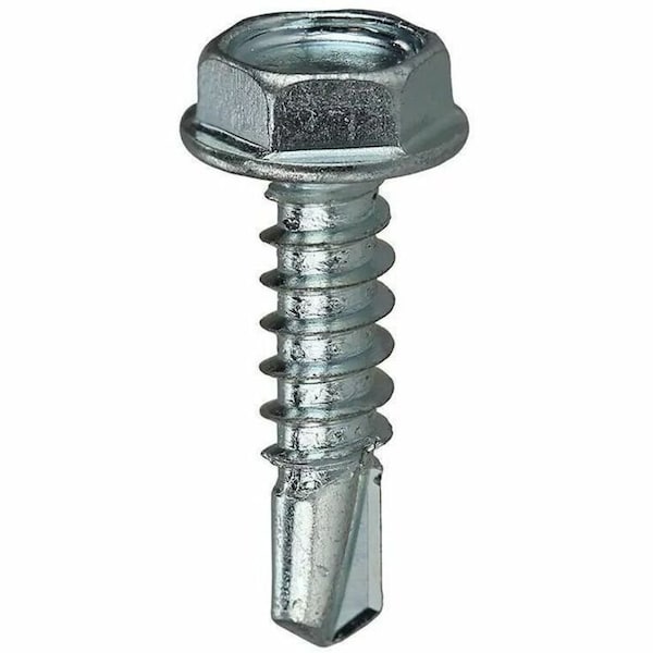 Dottie Self-Drilling Screw, #10-16 x 1-1/2 in, Zinc Plated Steel Flange Hex Head External Hex Drive TEKHW10112 - main