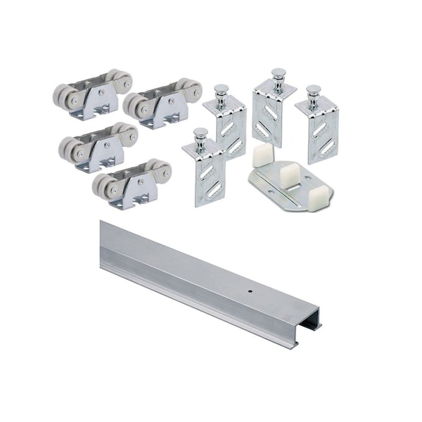 Hettich Track Set Bypass Door 72 in L F/ 1-3/8 in or 1-3/4 in - 150 Lb 50535 (113 336 - main