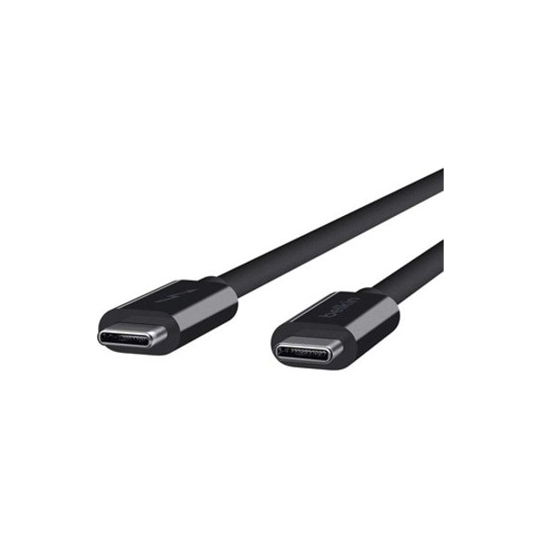 Belkin 60W Thunderbolt 3 USB-C to USB-C Cable - USB 3.1 - 20 Gbps - 1m/3.3ft - M/M - Black F2CD081BT1M-BLK - main