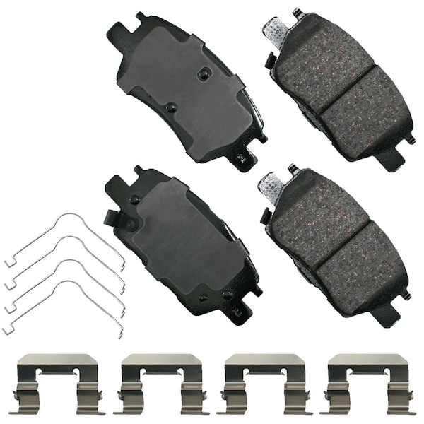 Akebono Ultra Premium Ceramic Disc Brake Pads, Act1844 ACT1844 - main