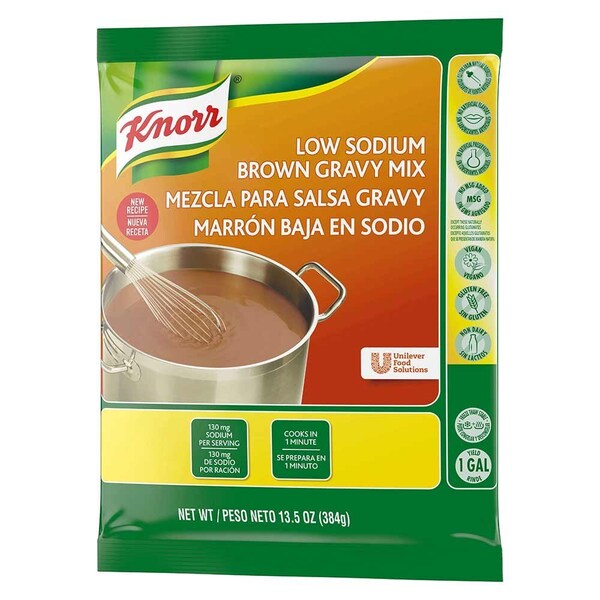 Knorr Professional Low Sodium Brown Gravy Mix, 13.5 ounce, 6PK 67525 - main