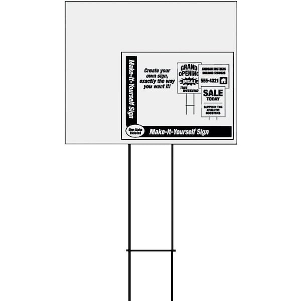 Hy-Ko Lawn Sign, Blank, Plastic, 24 in W x 19 in H Dimensions LBL-7 - main