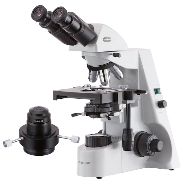 Amscope B660 Darkfield Binocular Compound Microscope 40X-2000X w/20W Halogen Kohler Illumination B660B-DKO - main