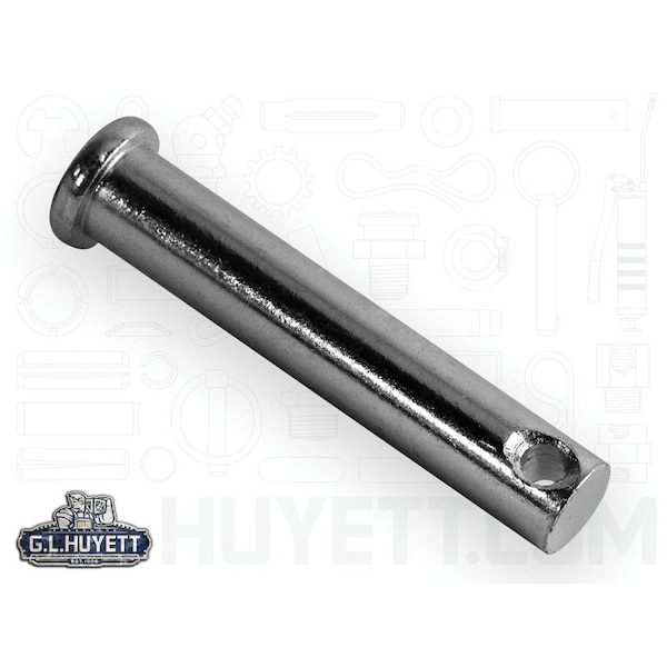 Huyett Clevis Pin, Zinc Plated, 0.312 in Dia x 0.969 in Overall L x 1.188 in Shank L x 0.141 in Hole Dia CLPZ-0312-1187 - main