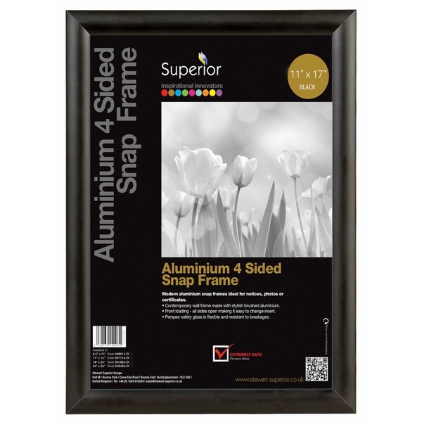 Seco Poster Snap Frame, 11" x 17", Black SN1117BLACK - main