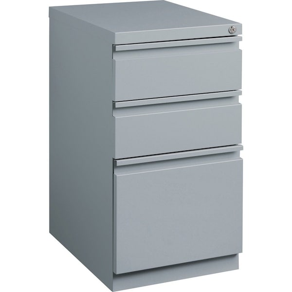 Lorell 15" W 3 Drawer Mobile Bbf Pedestal File , Letter, 20", Platinum, Letter LLR79135 - main