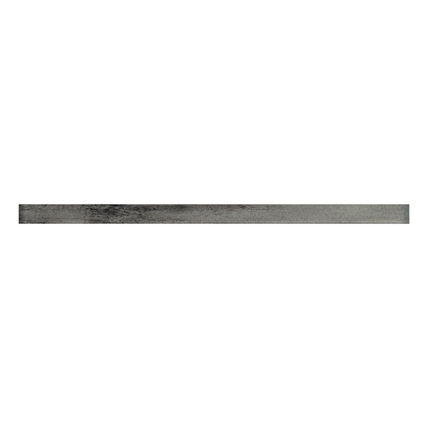 Apollo Tile Dark Gray 0.6 in x 12 in Glass Glossy Pencil Liner Tile Trim 0.5 sqft/case, 10PK APLGP8811A - main