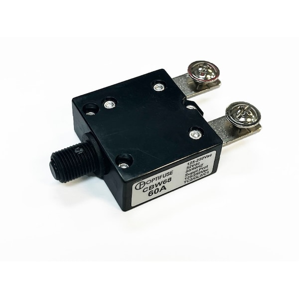 Optifuse Circuit Breaker, CBW68 Series, 80A, 250V AC, 1kA at 250V AC, 300A at 32V DC CBW68-EF-60A-P - main