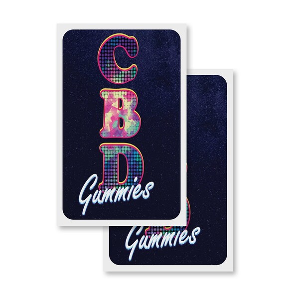 Signmission CDB Gummies, Vinyl Decals Only 24 Inch x 36 Inch, Vinyl Decal, 2PK DSB-2436-2PACK-30357 - main