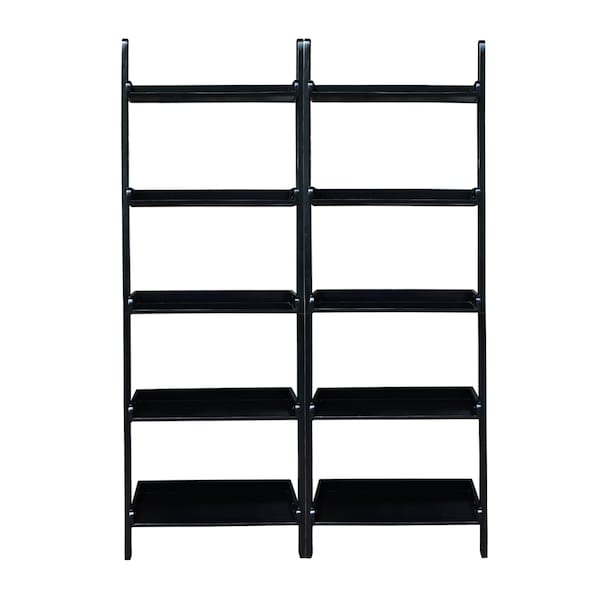 International Concepts Lean To Shelf Units with 5 Shelves, Set of 2 Pieces, Black K-SH67-2660-2 - main