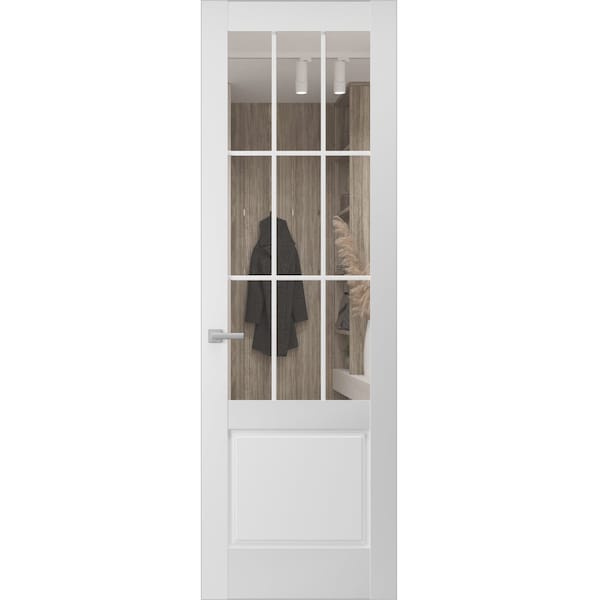 Sartodoors Hidden Door, Felicia 3599 White Silk Concealed Metal Frame 30 x 80 Right Inswing FELICIA3599MF-BEM-30x80-RH-I - main