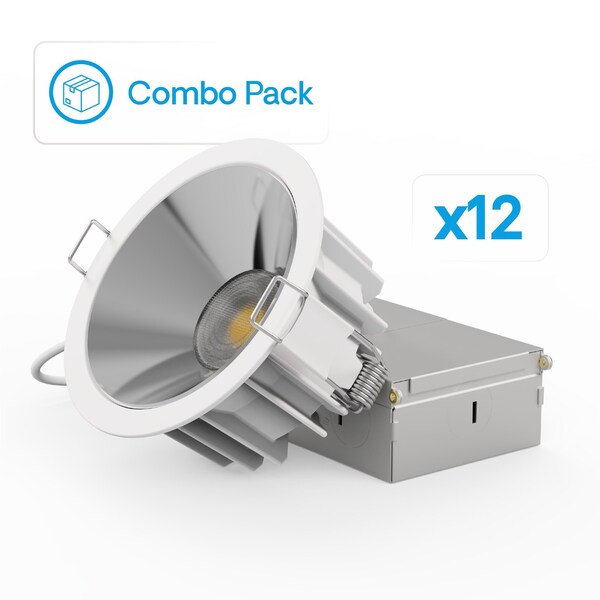 Infibrite 36 Deg Angle 4In 5CCT Selectable White 12 Watt 960LM 0-10V Dimmable LED Light 120-277V, 12PK IB-016-8-12W-10V-12PK - main