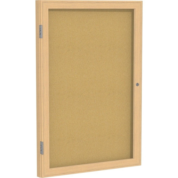 Ghent Enclosed Cork Bulletin Board 36"x30", 1 Door PW13630K - main