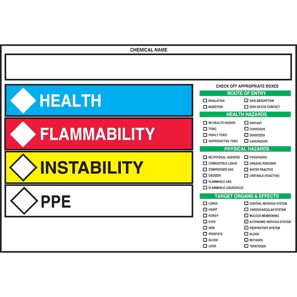 Accuform HMCIS LABEL TARGET LABEL 5 in X 7 in LZS402 - main