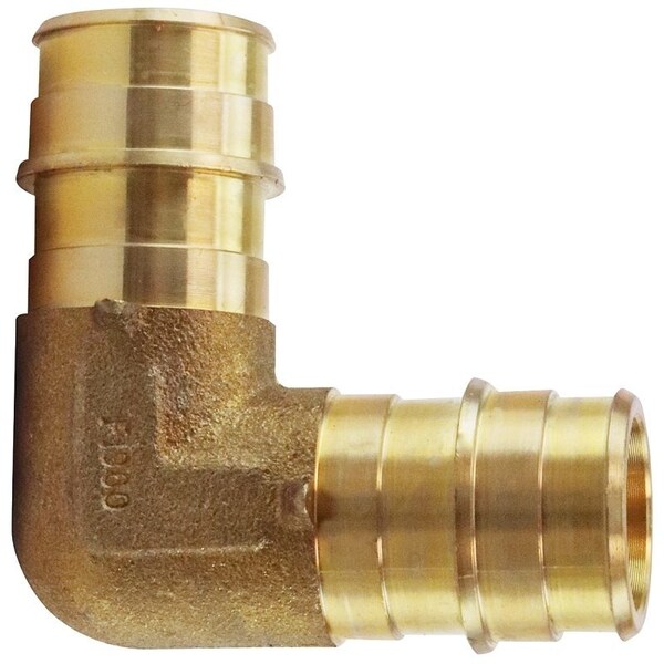 Apollo Valves Pipe Elbow, 34 in, Barb, 90 deg Angle, Brass, 200 psi Pressure EPXE3434 - main