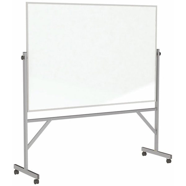 Ghent Dry Erase Board, Plastic, 78 1/4 in, 77 in, Aluminum Frame, White, Gloss ARMM46 - main