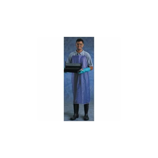 Alphatec PVC Adjustable Apron, 56-001, 8 mil, 3-Pc 28 in Ties, 33 in W, 44 in L, Blue, 12PK 012-56-001-33X44 - main