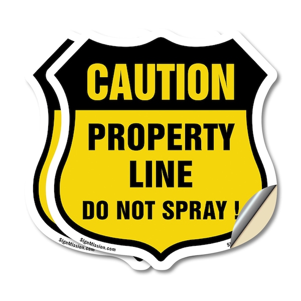 Signmission No Spray Shield Sign Caution Property Li, 4 inch X 4 inch, Vinyl Decal, 2PK SHI-D-2PACK-4-404 - main