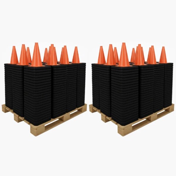 Traffic Kontrol 12in Traffic Safety Cone - 1.7 Lbs - Orange - No Reflective Collar - 1575PC Bulk Pallet, 1575PK TKTC-12-1.7-OR-NC-1575 - main