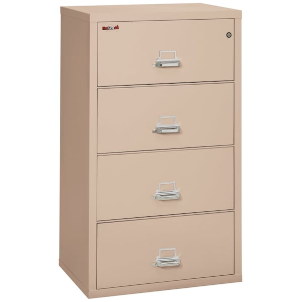 Fireking 4 Drawer, 1 Hr Fire & Impact Rated, 31" Wide Lateral Champagne 4-3122-CCH - main