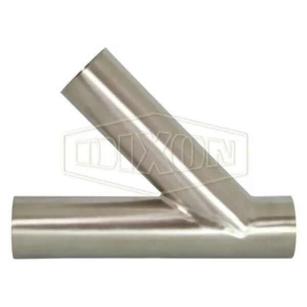 Dixon Sanitary Lateral, 2-1/2 in Nominal, Butt Welded End Style, 316L SS, Domestic B28WA-R250P - main