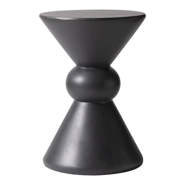 Leisuremod Echo 13 in Round Stone Side Table, Weather-Resistant, Fully Assembled EST13DGR - main