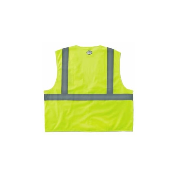 Ergodyne GloWear Safety Vest, 8210Z, Mesh, Class 2, Type R, 2 in Reflective Tape, 2 Pockets, Zipper, 150-21059 - main