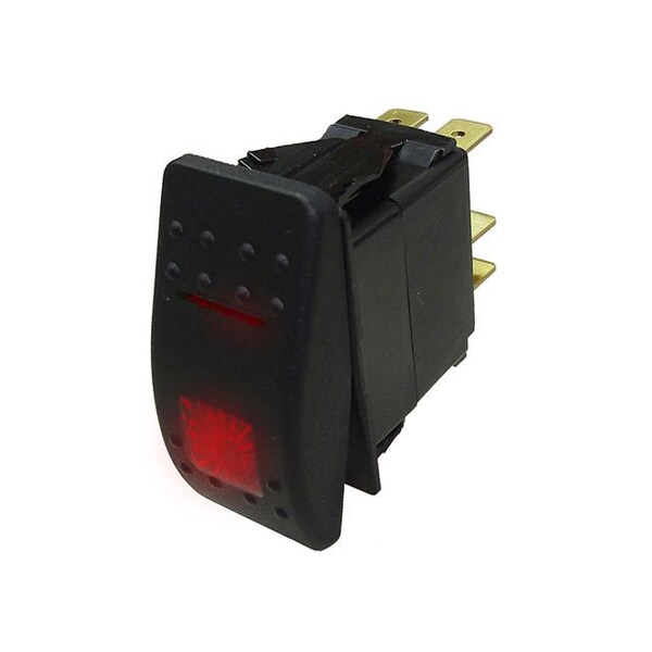 Switch Components Contura Style Rocker, 3P SPST OFF-ON, Red LED IP56 SRD1-1A-DC-1-BRN - main
