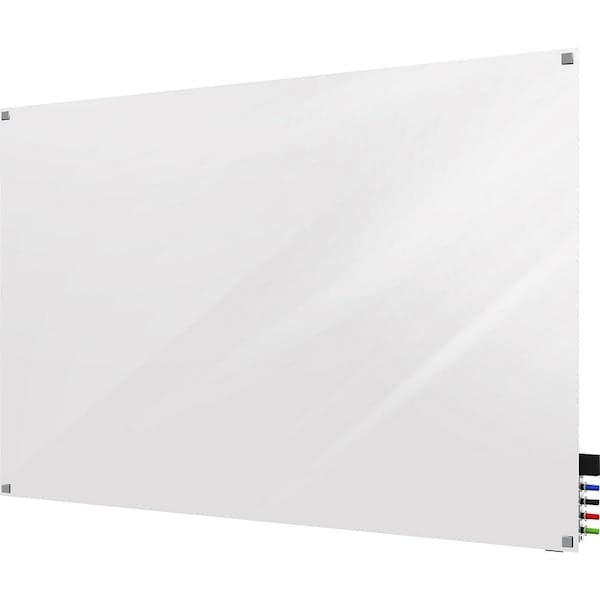 Ghent Dry Erase Board, Glass, 36 in, 48 in, No Frame Frame, White, Gloss HMYSM34WH - main
