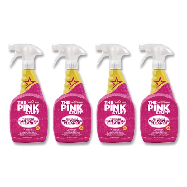 The Pink Stuff Miracle Multi-Purpose Cleaner, Fruity Scent, 25.4 oz Trigger Spray Bottle, 4PK RST823788CT - main