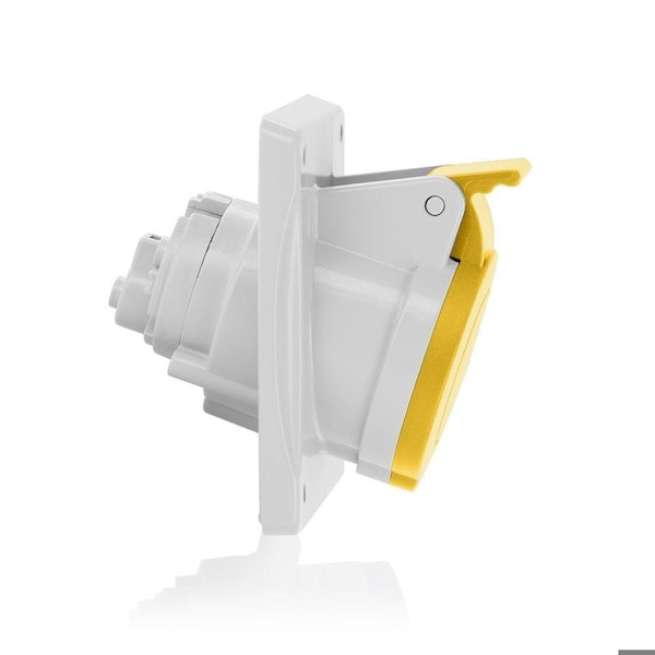 Leviton Pin & Sleeve Receptacle, 16 A, 100/130V AC, 2 Pole, Yellow S216-R4 - main