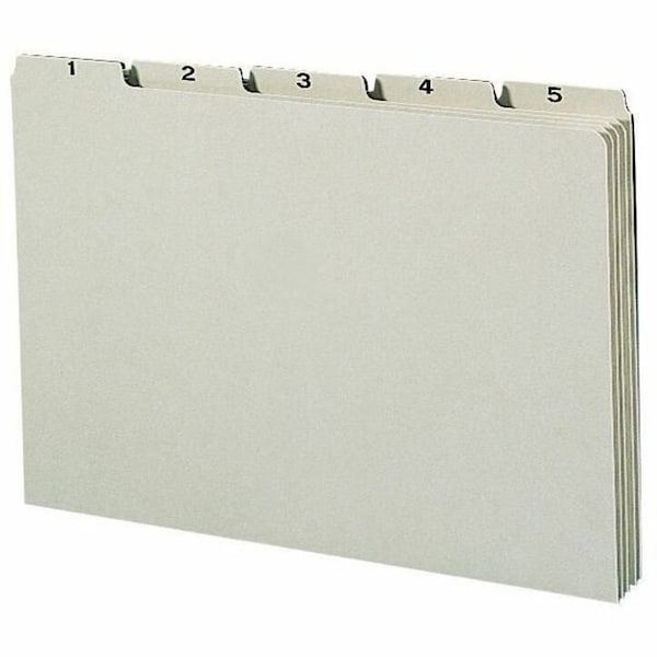 Smead 100 Recycled Filing Guides with Daily Indexing, Gray, 31PK SMD52369 - main