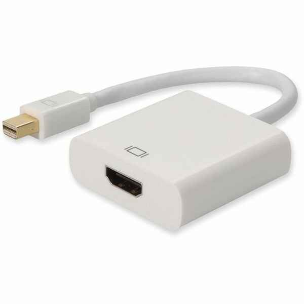 Add-On Addon 8In Mini-Displayport Male To Hdmi Female White Adapter Cable MDISPLAYPORT2HDMIW - main