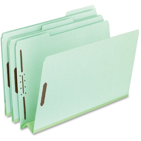 Tops Business Forms Pendaflex, HEAVY-DUTY PRESSBOARD FOLDERS W/ EMBOSSED FASTENERS, LEGAL SIZE, GREEN, 25PK 17187 - main