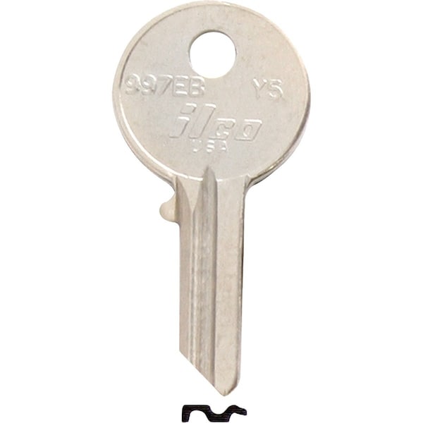 Ilco Yale Nickel Plated House Key Y5 / 997EB, 10PK IAL3102000B - main