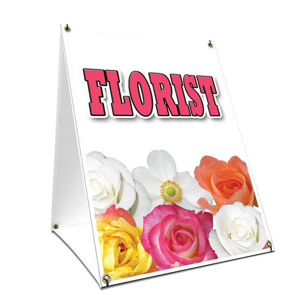Signmission Florist, 36 Inch x 24 Inch A-frame Yard Sign, Plastic Sign SBC-2436-Florist - main