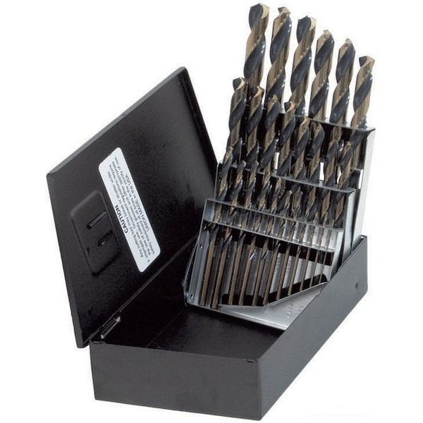 Norseman Drill & Tool Norseman SP25M Magnum Super Premium, Jobber Length, Type 170AG Metric, Black & Gold Drill Set 25pc 58660 - main